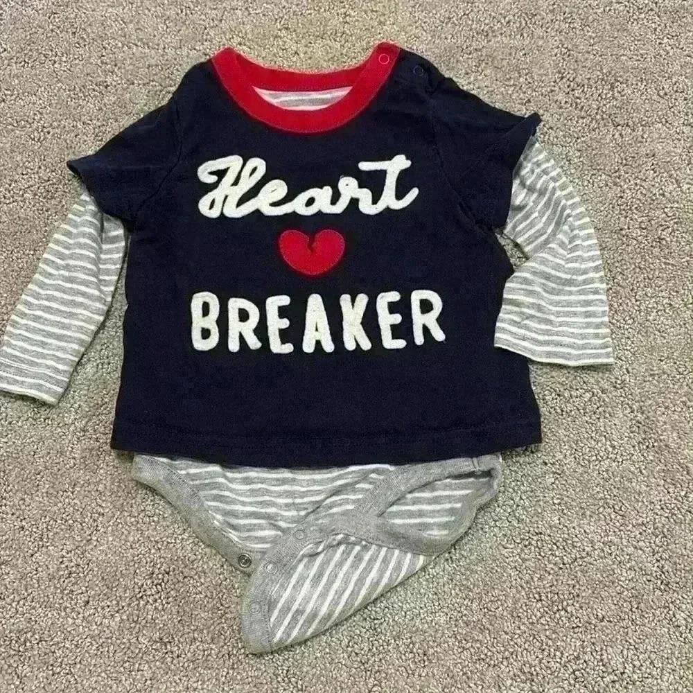 Baby Gap Heart Breaker onesie